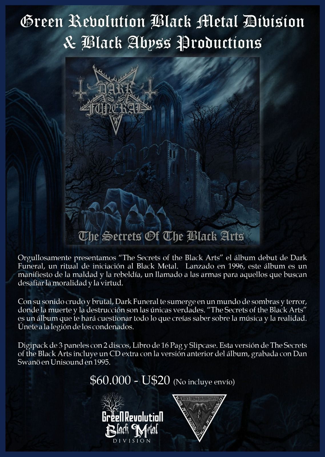 $60.000 DARK FUNERAL - SECRETS OF THE BLACK ARTS